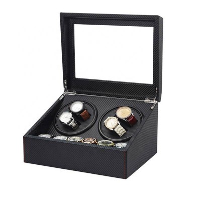 4+6 High End Automatic Watch Winder Box Watches Storage Jewelry Holder Display Pu Leather Watch Box Ultra Quiet Motor Shaker Box