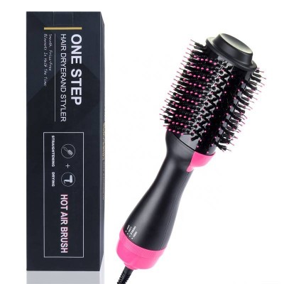 One-step Hair Dryer & Volumizer 2 In 1 Roller Electric Hot Air Curling Iron Comb Blow Dryer Hot Air Brush Tangle Hairbrush